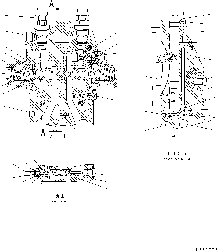Komatsu parts book diagram for PC200EL-6K S/N K30001-UP: TRAVEL MOTOR (2/3)