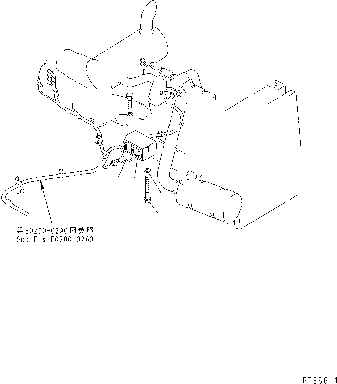 Komatsu parts book diagram for PC200EN-6K S/N K30001-UP: TRAVEL ALARM