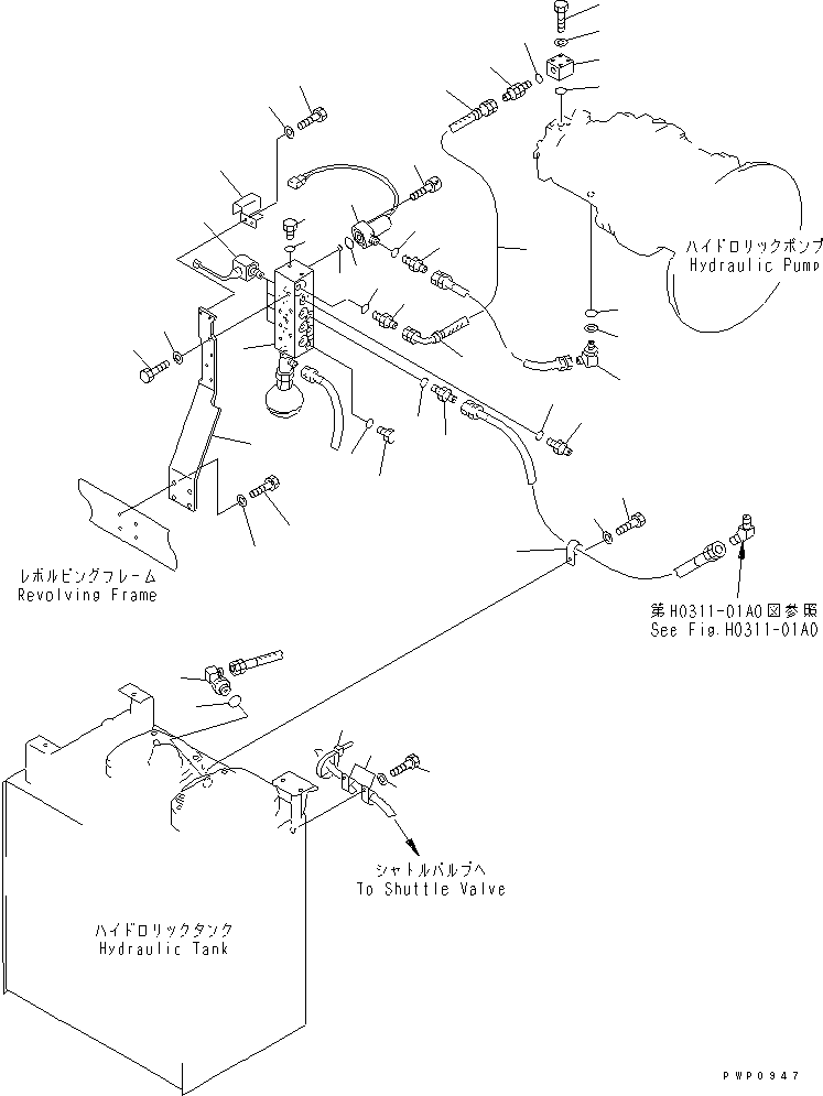 Komatsu parts book diagram for PC200EN-6K S/N K30001-UP: SOLENOID VALVE (HCU)(#K32376-)
