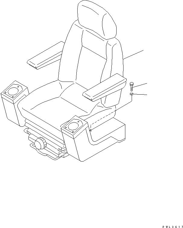 Komatsu parts book diagram for PC200EN-6K S/N K30001-UP: OPERATOR'S SEAT(#K30185-K30206)