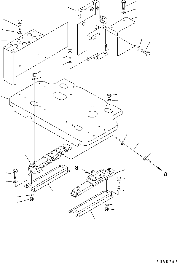 Komatsu parts book diagram for PC200EN-6K S/N K30001-UP: RIGHT STAND (STAND ? FRAME AND ADJUSTER)(#K30001-K30184)