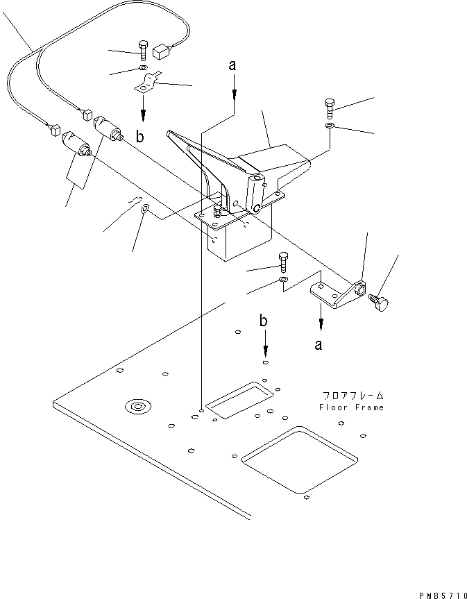 Komatsu parts book diagram for PC200EN-6K S/N K30001-UP: ATTACHMENT CONTROL PEDAL (1 ACTUATOR)(#K30001-K31999)