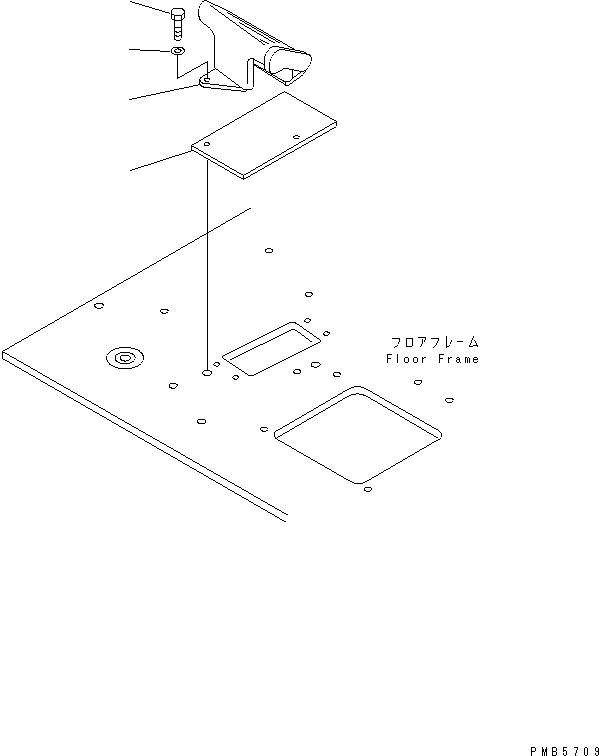Komatsu parts book diagram for PC200EN-6K S/N K30001-UP: ATTACHMENT CONTROL PEDAL LESS (1 ACTUATOR)(#K30001-K31999)
