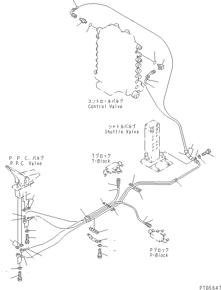 Komatsu parts book diagram for PC200EN-6K S/N K30001-UP: ATTACHMENT PPC LINE (EPC) (1 ACTUATOR)