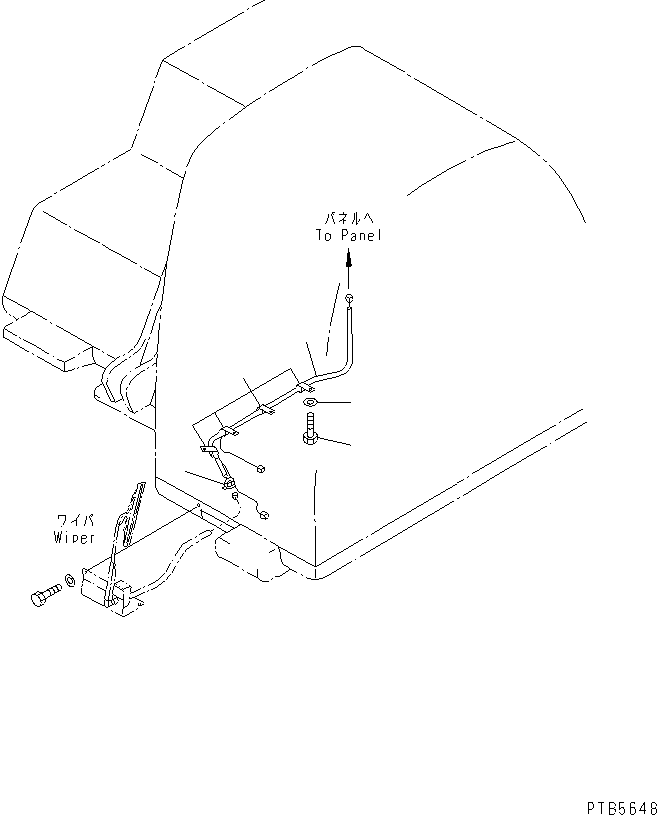 Komatsu parts book diagram for PC200EN-6K S/N K30001-UP: WIRING (CAB UNDER HARNESS)