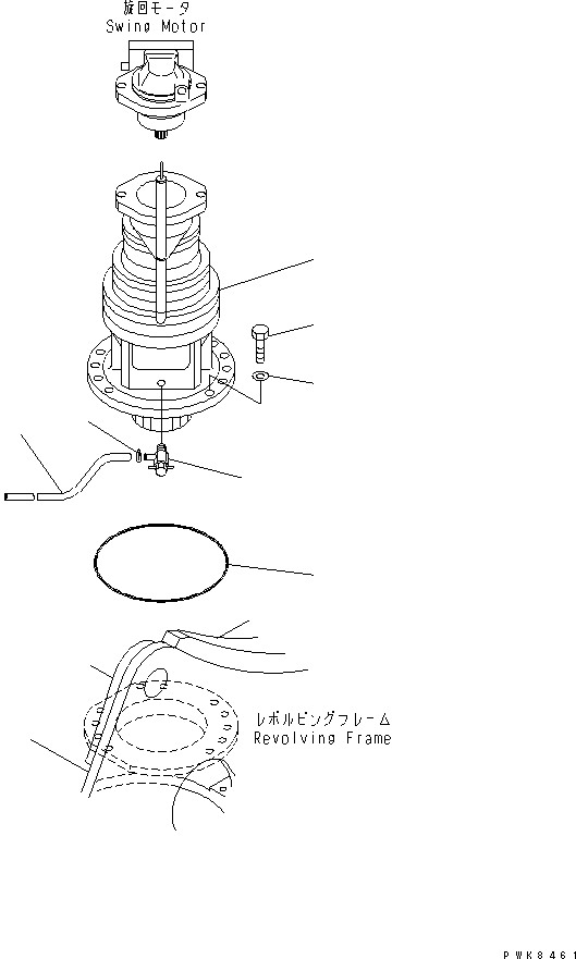 Komatsu parts book diagram for PC200EN-6K S/N K30001-UP: SWING MACHINERY AND MOUNTING PARTS(#K32136-)