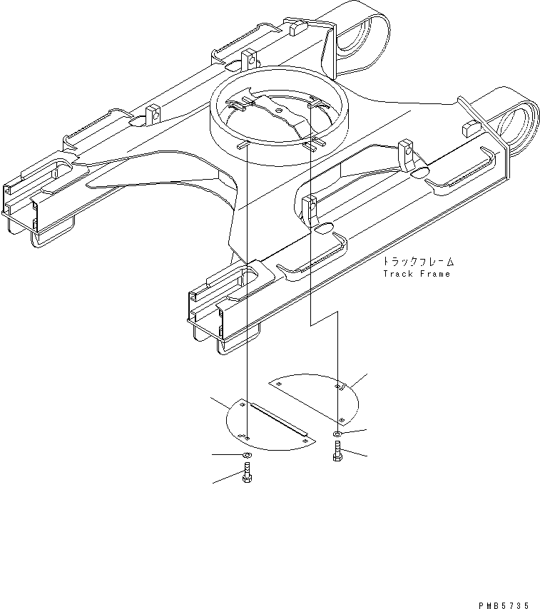 Komatsu parts book diagram for PC200EN-6K S/N K30001-UP: UNDER COVER (FOR TRACK FRAME)