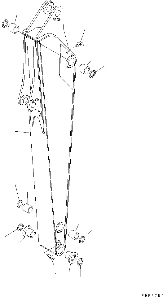 Komatsu parts book diagram for PC200EN-6K S/N K30001-UP: ARM (2.6M)