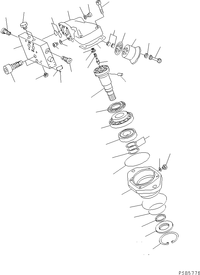 Komatsu parts book diagram for PC200EN-6K S/N K30001-UP: SWING MOTOR(#K30001-K32021)