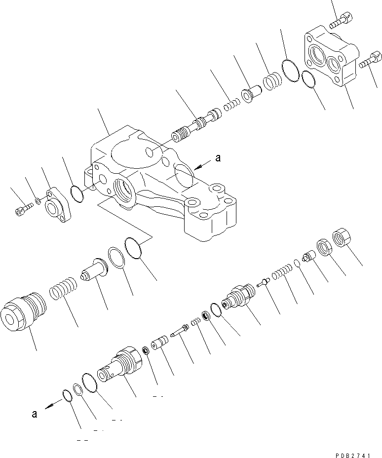 Komatsu parts book diagram for PC200EN-6K S/N K30001-UP: PILOT VALVE (DRIFT PRIVENTIVE) (FOR ARM)