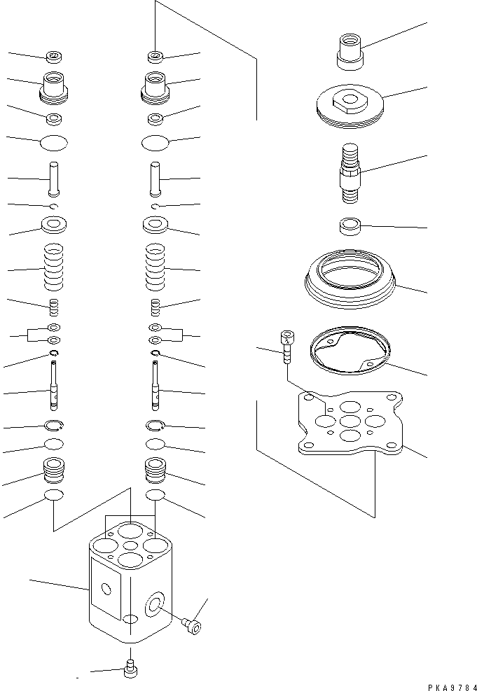 Komatsu parts book diagram for PC200EN-6K S/N K30001-UP: PPC VALVE (WORK)