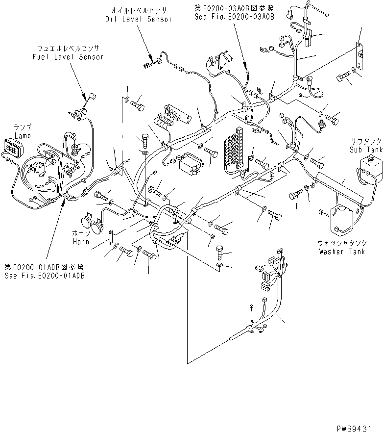 Excavators Komatsu / PC200LC-6 S/N 80001-UP (Overseas Version)(pc200l2c) / WIRING (MAIN HARNESS)(#96514-)(120150 : E0200-02A0E)