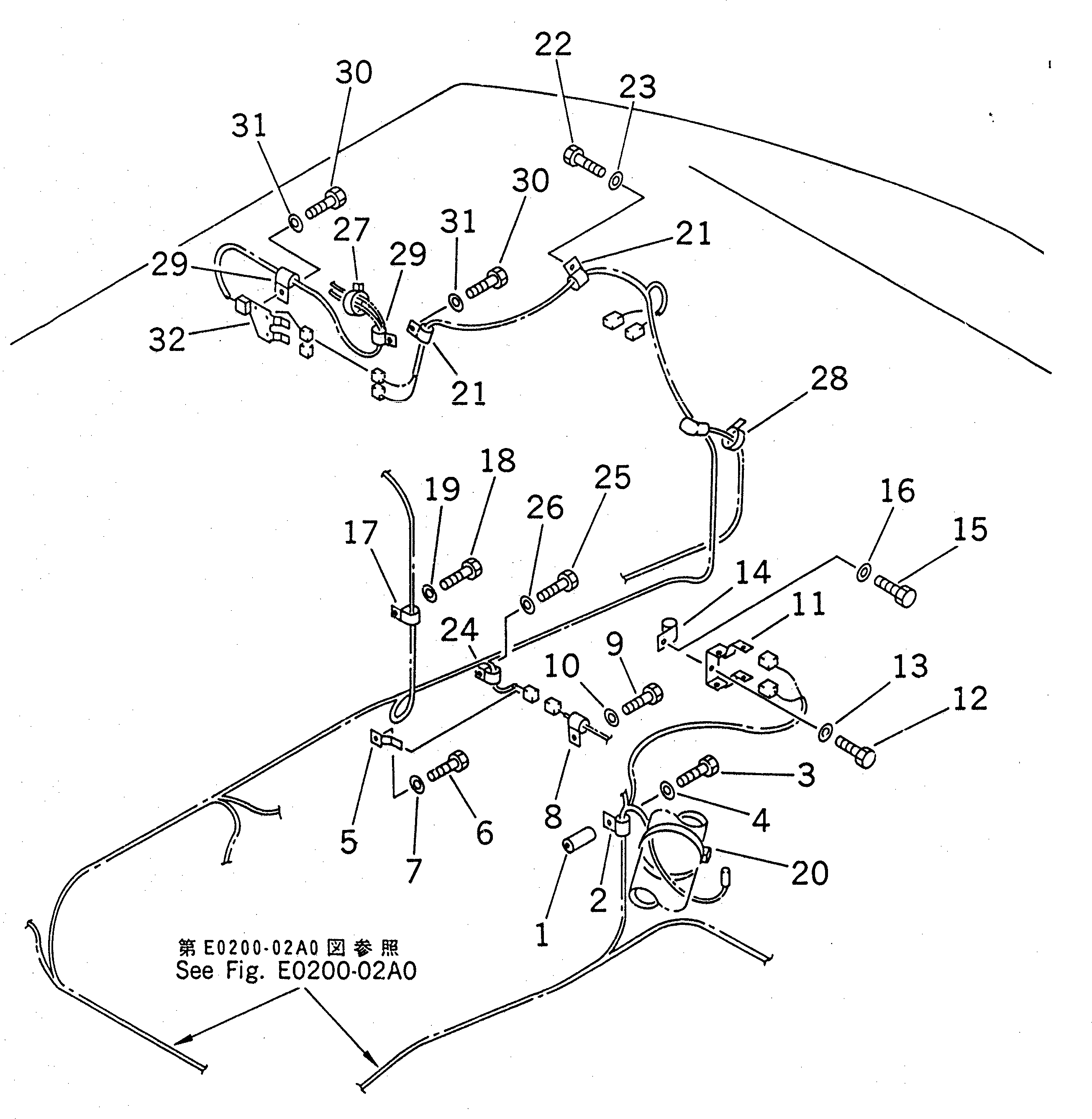 Excavators Komatsu / PC200LC-6 S/N 80001-UP (Overseas Version)(pc200l2c) / WIRING (MAIN HARNESS) (CLIP)(#94999-96513)(120210 : E0200-03A0A)