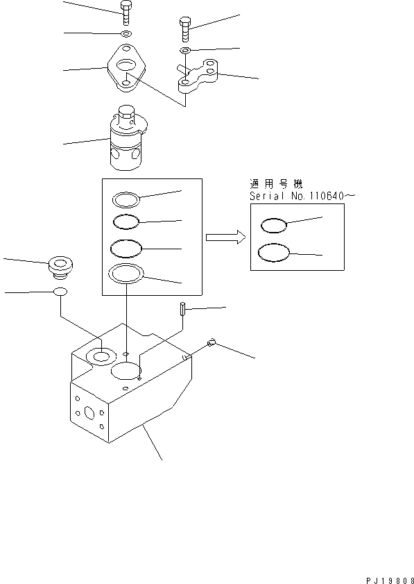 Excavators Komatsu / PC200LC-6 S/N 80001-UP (Overseas Version)(pc200l2c) / ATTACHMENT LINE (1 ACTUATOR) (CROSS VALVE ? L.H.)(151450 : H1270-01A0)