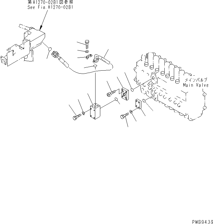 Excavators Komatsu / PC200LC-6 S/N 80001-UP (Overseas Version)(pc200l2c) / ATTACHMENT LINE (BREAKER) (VALVE SIDE)(#100717-)(151830 : H1270-08B1)