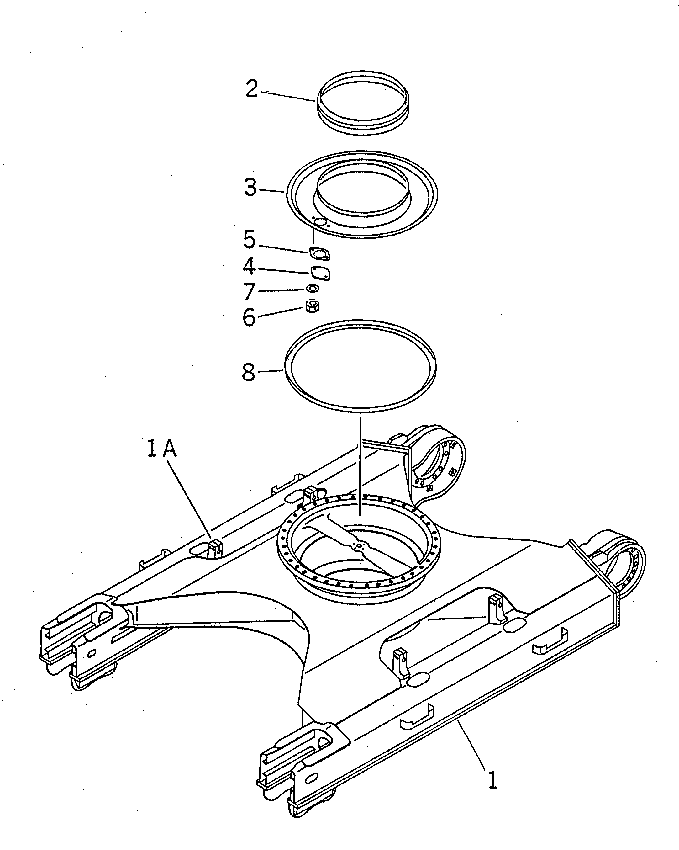 Excavators Komatsu / PC200LC-6 S/N 80001-UP (Overseas Version)(pc200l2c) / TRACK FRAME(#80001-91086)(330170 : R1100-01A5)