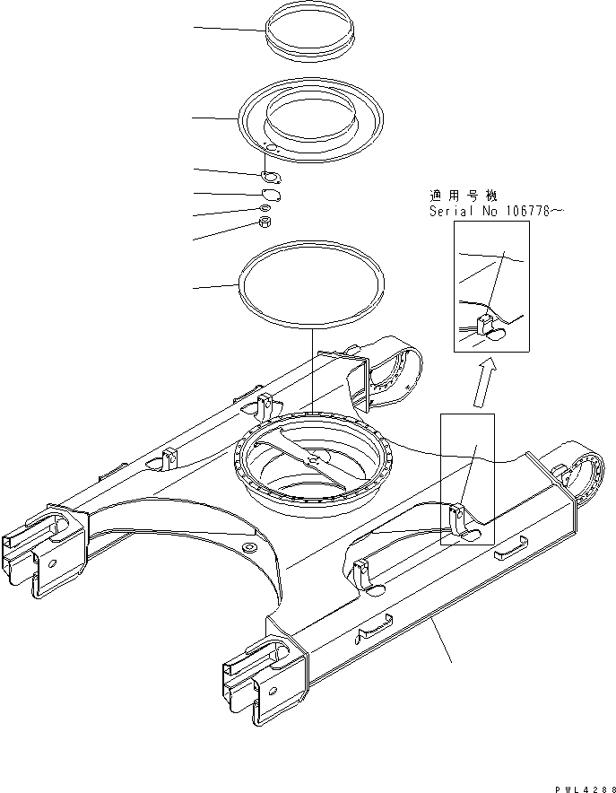 Excavators Komatsu / PC200LC-6 S/N 80001-UP (Overseas Version)(pc200l2c) / TRACK FRAME(#91087-)(330180 : R1100-01A5A)