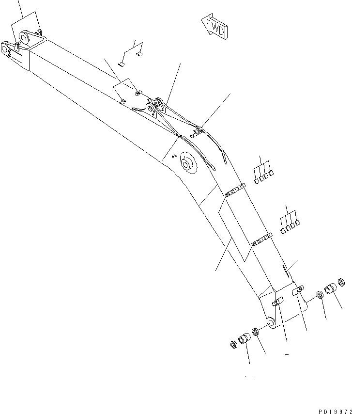 Excavators Komatsu / PC200LC-6 S/N 80001-UP (Overseas Version)(pc200l2c) / BOOM(360110 : T1110-01C1)