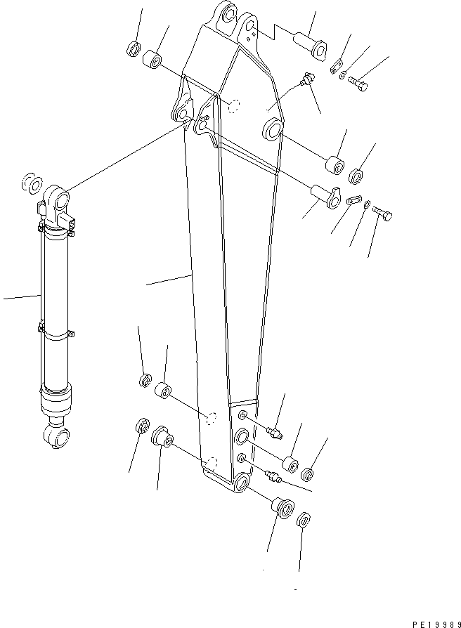 Excavators Komatsu / PC200LC-6 S/N 80001-UP (Overseas Version)(pc200l2c) / ARM (2.4M)(360580 : T1200-01A0)