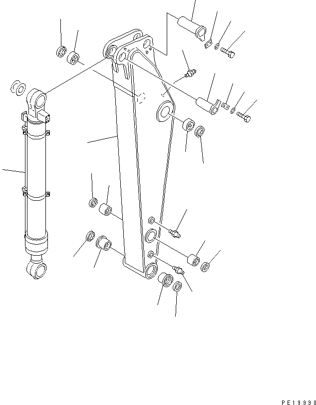 Excavators Komatsu / PC200LC-6 S/N 80001-UP (Overseas Version)(pc200l2c) / ARM (1.8M)(360590 : T1200-01A1)
