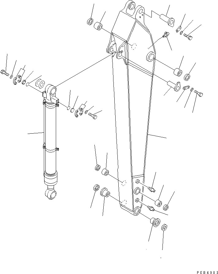 Excavators Komatsu / PC200LC-6 S/N 80001-UP (Overseas Version)(pc200l2c) / ARM (2.4M) (FOR COMPONENT)(360600 : T1200-01A2)