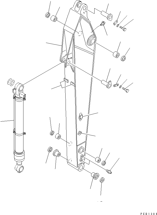 Excavators Komatsu / PC200LC-6 S/N 80001-UP (Overseas Version)(pc200l2c) / ARM (2.9M) (FOR ADDITIONAL PIPING)(360660 : T1200-01C6)