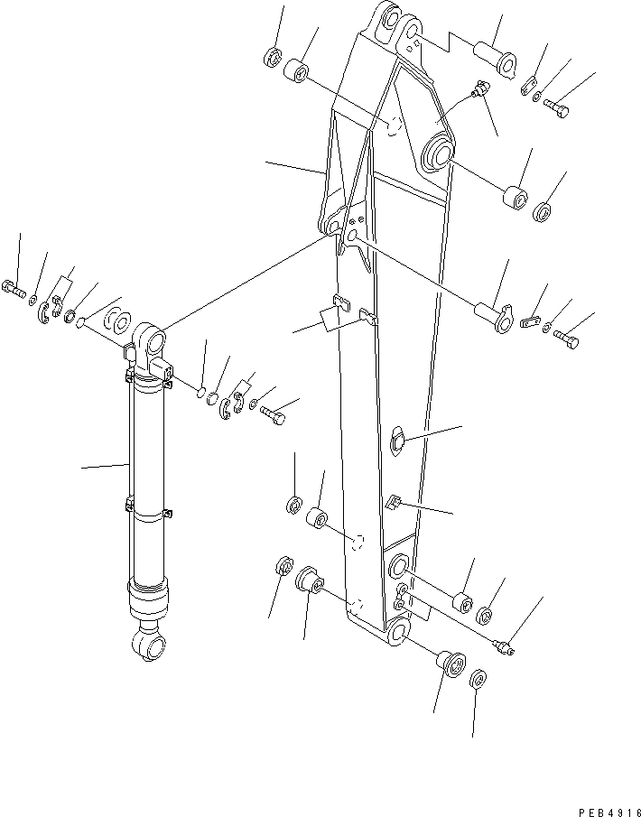 Excavators Komatsu / PC200LC-6 S/N 80001-UP (Overseas Version)(pc200l2c) / ARM (2.9M) (FOR ADDITIONAL PIPING) (FOR COMPONENT)(360670 : T1200-01C7)