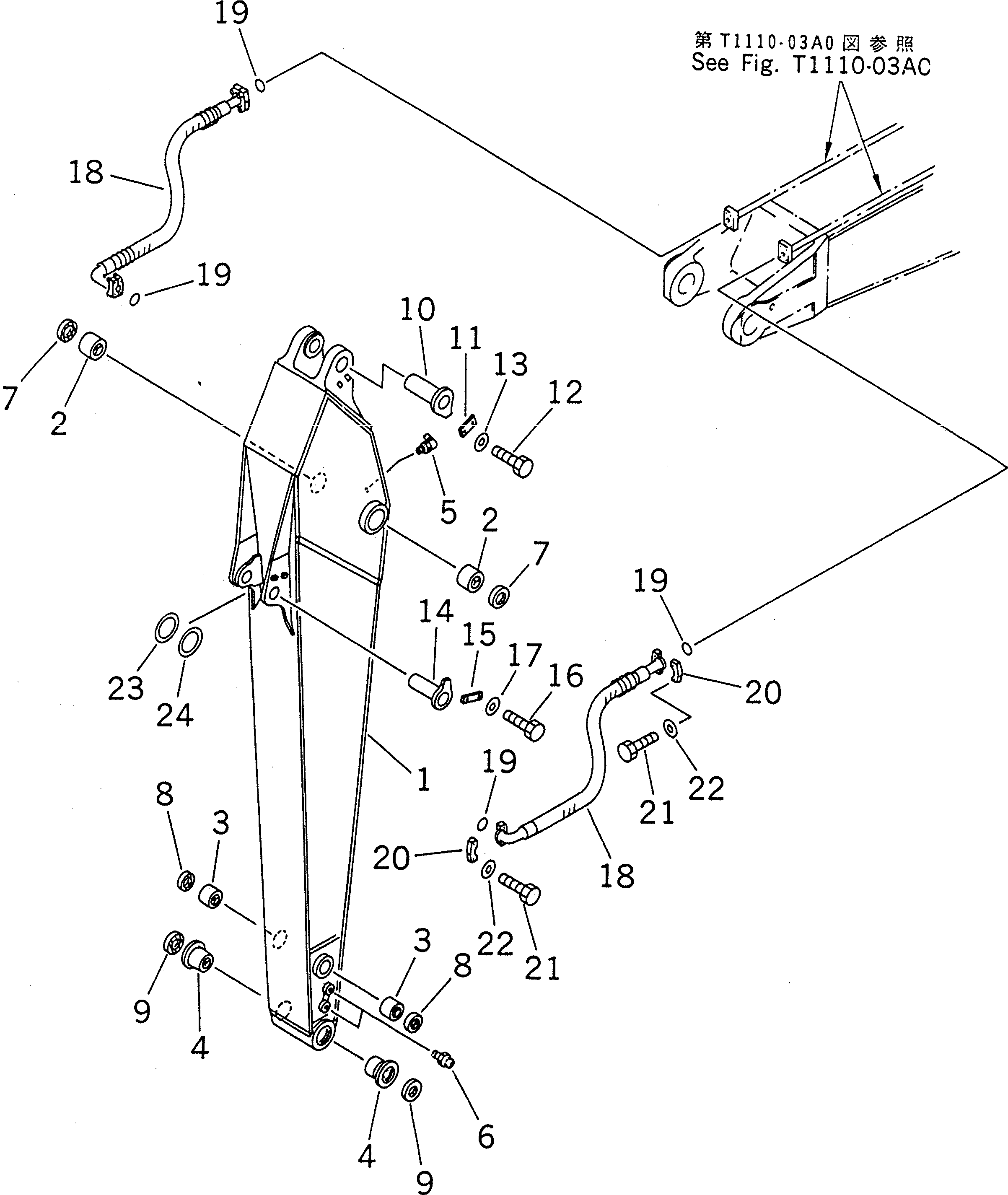 Excavators Komatsu / PC200LC-6 S/N 80001-UP (Overseas Version)(pc200l2c) / ARM (2.9M)(360940 : T1210-01A3)
