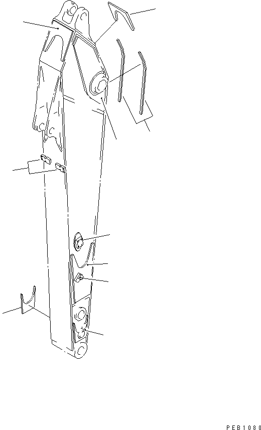 Excavators Komatsu / PC200LC-6 S/N 80001-UP (Overseas Version)(pc200l2c) / ARM (2.9M) (FOR ADDITIONAL PIPING) (KIT)(360960 : T1210-01A7)