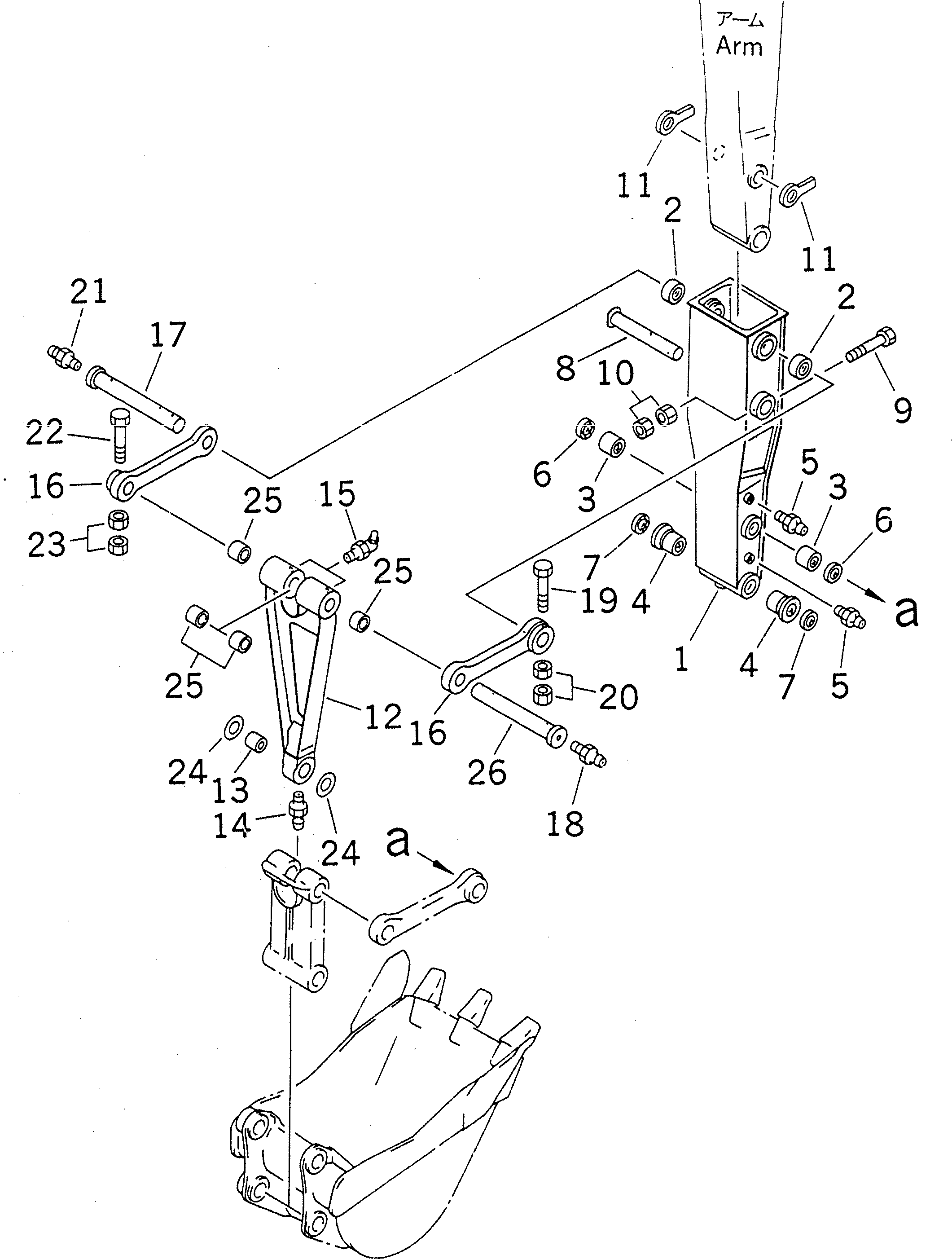 Excavators Komatsu / PC200LC-6 S/N 80001-UP (Overseas Version)(pc200l2c) / ARM EXTENSION(361470 : T1620-01A0)