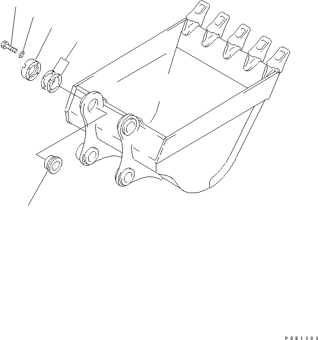 Excavators Komatsu / PC200LC-6 S/N 80001-UP (Overseas Version)(pc200l2c) / BUCKET LESS(361540 : T1930-01A0)