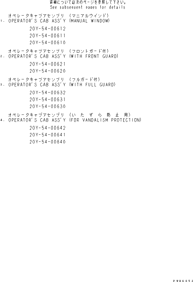 Excavators Komatsu / PC200LC-6 S/N 80001-UP (Overseas Version)(pc200l2c) / OPERATOR