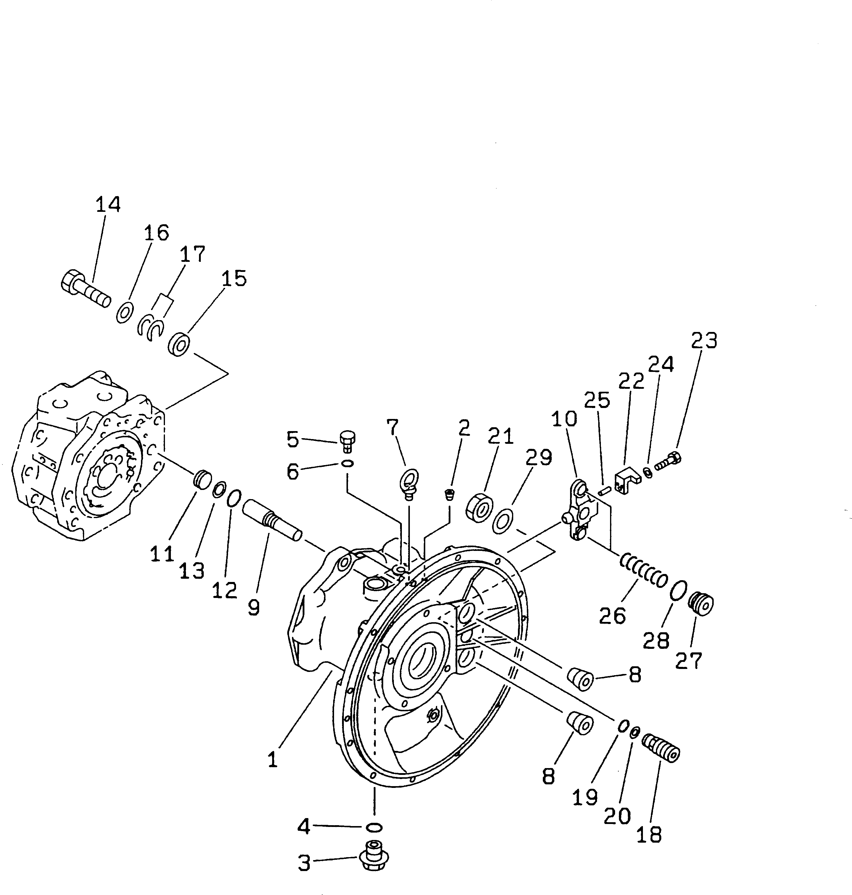 Excavators Komatsu / PC200LC-6 S/N 80001-UP (Overseas Version)(pc200l2c) / MAIN PUMP (2/9)(#86930-96513)(480740 : Y1600-02A0A)