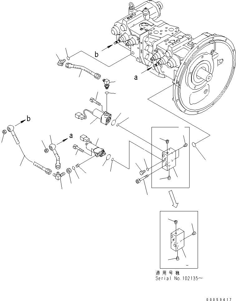 Excavators Komatsu / PC200LC-6 S/N 80001-UP (Overseas Version)(pc200l2c) / MAIN PUMP (10/10)(#96514-)(480970 : Y1600-10A0C)