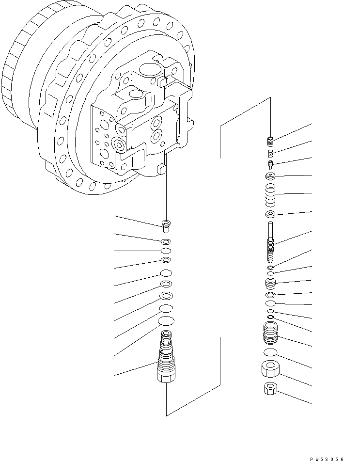 Excavators Komatsu / PC200LC-6 S/N 80001-UP (Overseas Version)(pc200l2c) / TRAVEL MOTOR (3/3)(#80001-91086)(481400 : Y1641-03A0)