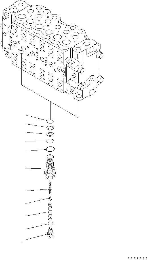 Excavators Komatsu / PC200LC-6 S/N 80001-UP (Overseas Version)(pc200l2c) / MAIN VALVE (5/11) (FOR K.A.)(#101894-)(481870 : Y1661-45A0)