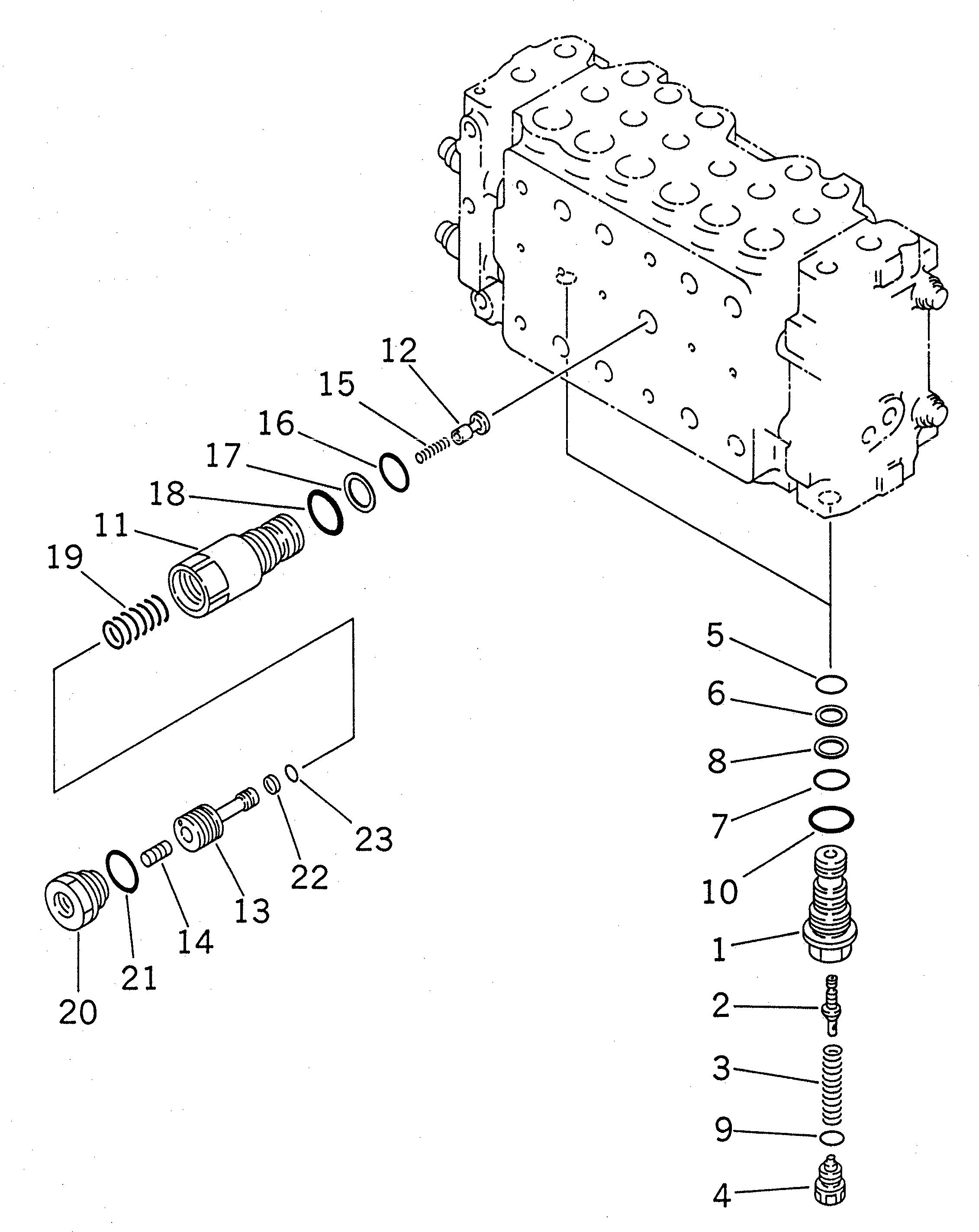 Excavators Komatsu / PC200LC-6 S/N 80001-UP (Overseas Version)(pc200l2c) / MAIN VALVE (8/11)(#80001-87999)(481730 : Y1660-08A0)