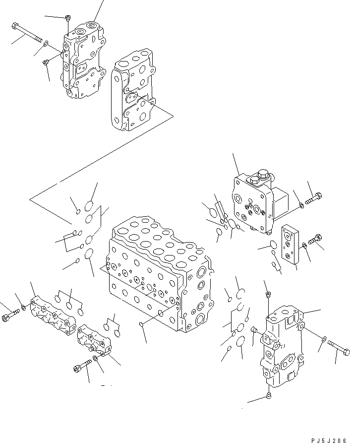 Excavators Komatsu / PC200LC-6 S/N 80001-UP (Overseas Version)(pc200l2c) / MAIN VALVE (1-ACTUATOR) (1/11)(#86930-87999)(481950 : Y1662-01A0A)