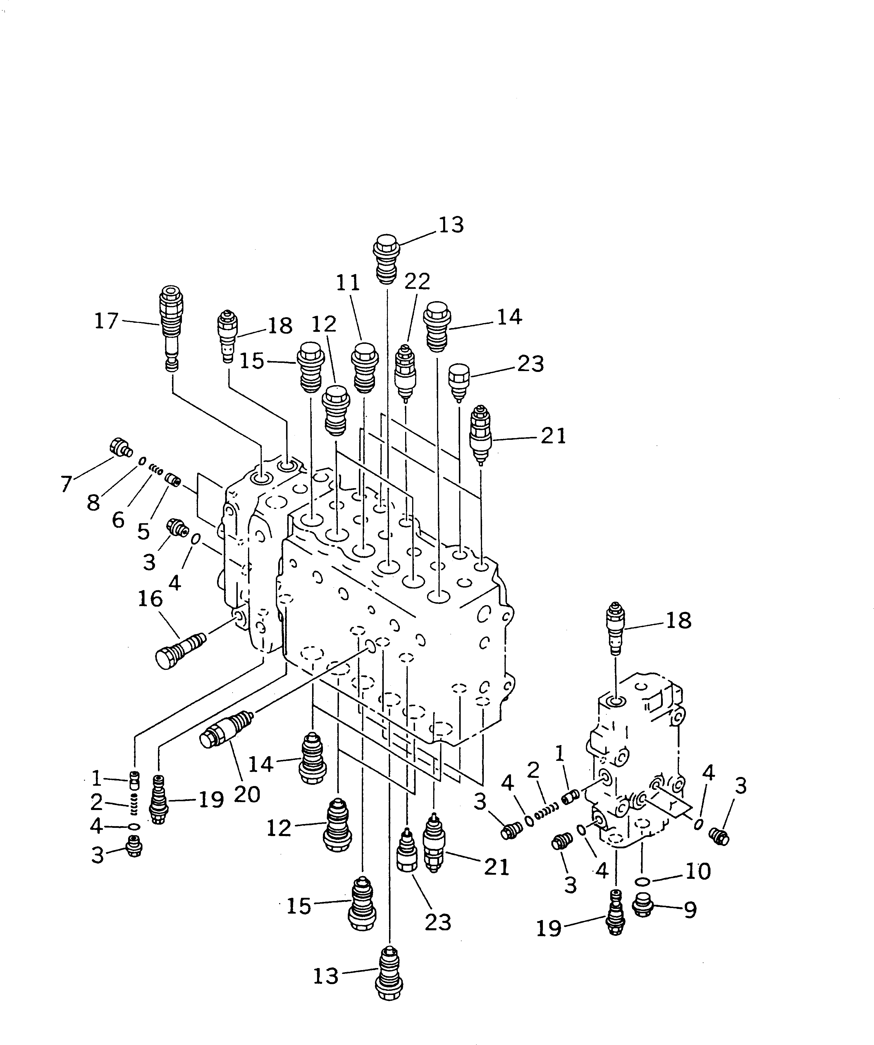 Excavators Komatsu / PC200LC-6 S/N 80001-UP (Overseas Version)(pc200l2c) / MAIN VALVE (1-ACTUATOR) (5/11)(#86930-87999)(482190 : Y1662-05A0A)