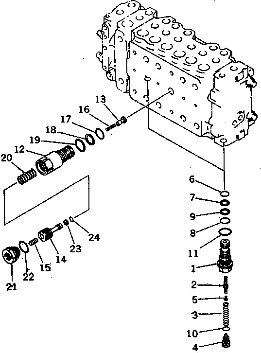 Excavators Komatsu / PC200LC-6 S/N 80001-UP (Overseas Version)(pc200l2c) / MAIN VALVE (1-ACTUATOR) (8/11) (WITHOUT SAFETY VALVE)(#88000-94998)(483100 : Y1662-48A0B)