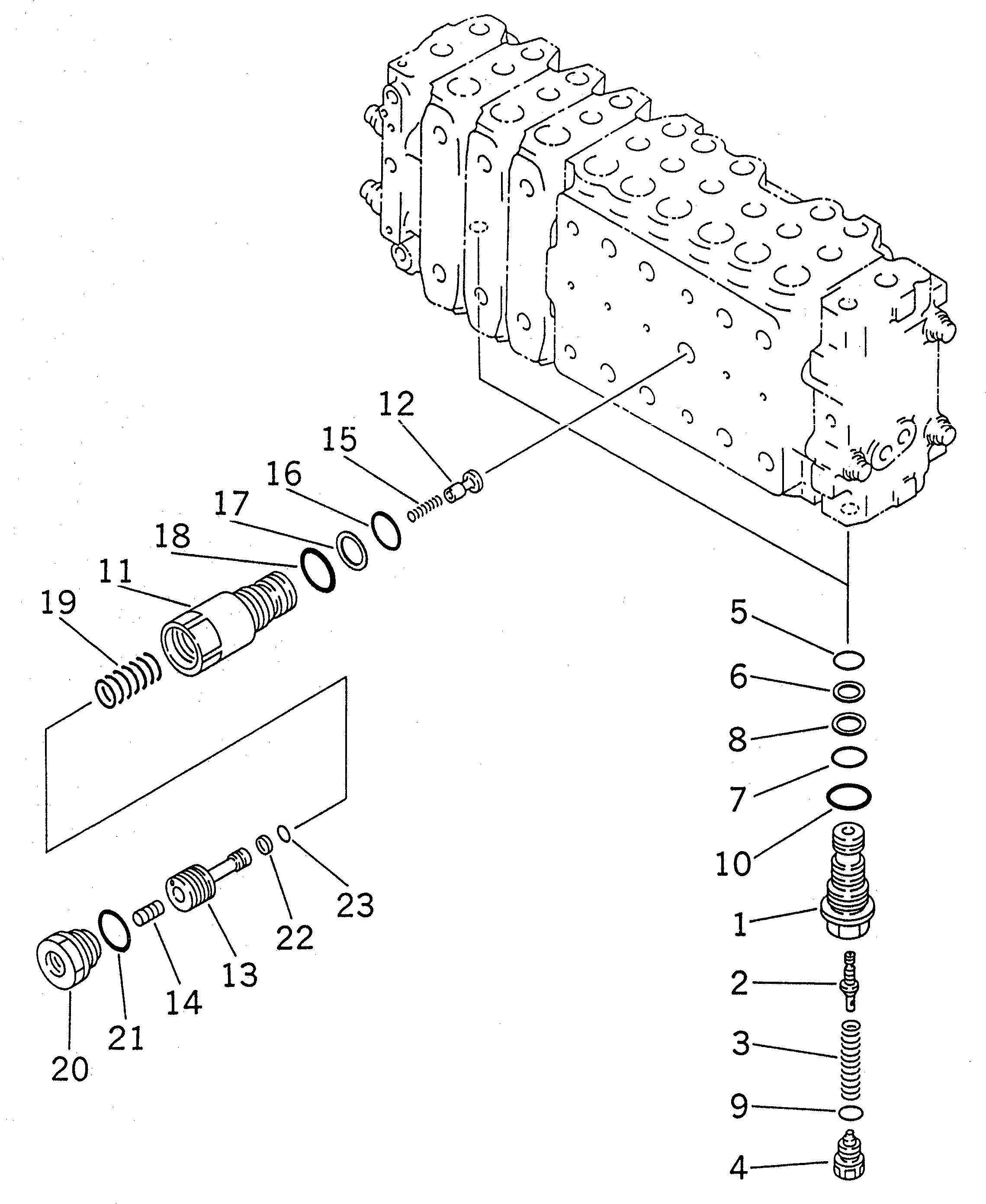 Excavators Komatsu / PC200LC-6 S/N 80001-UP (Overseas Version)(pc200l2c) / MAIN VALVE (3-ACTUATOR) (8/11) (FOR ARM REVOLUTION)(#86930-87999)(485450 : Y1666-28A0A)