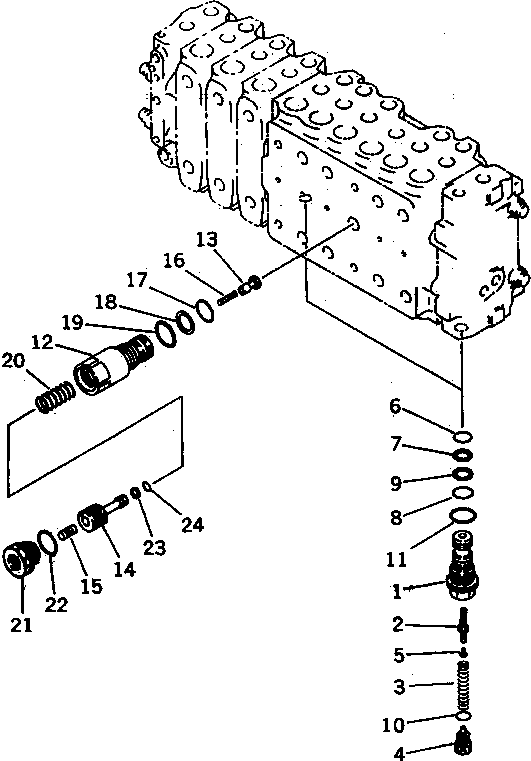 Excavators Komatsu / PC200LC-6 S/N 80001-UP (Overseas Version)(pc200l2c) / MAIN VALVE (3-ACTUATOR) (8/11)(#89799-94998)(484890 : Y1666-08A0C)