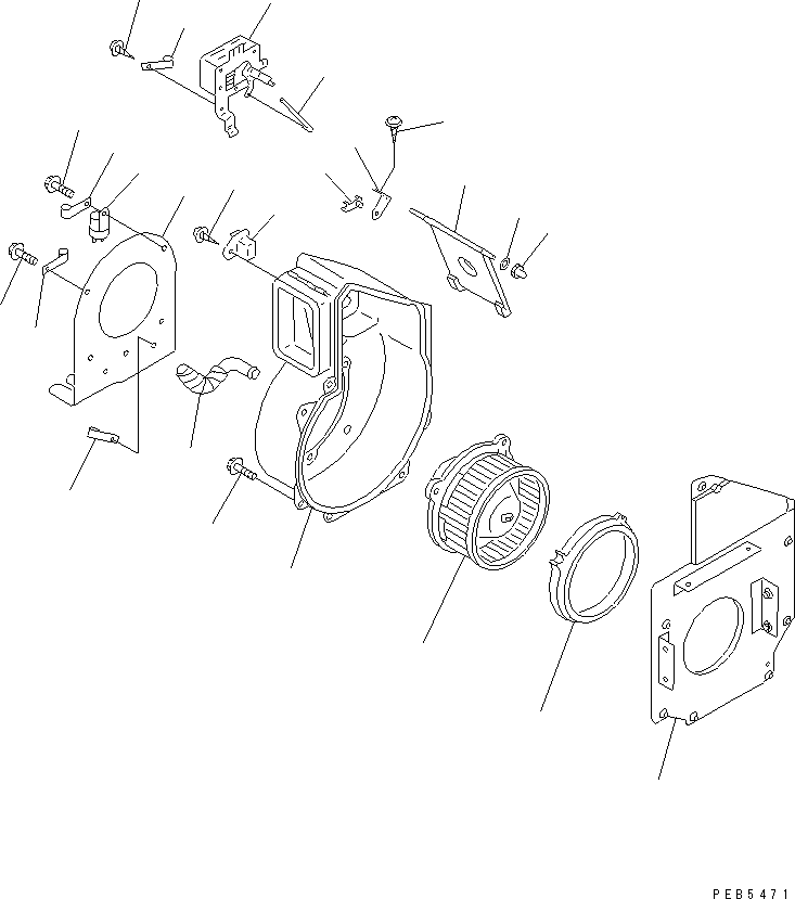 Excavators Komatsu / PC200LC-6 S/N 80001-UP (Overseas Version)(pc200l2c) / BLOWER ASS