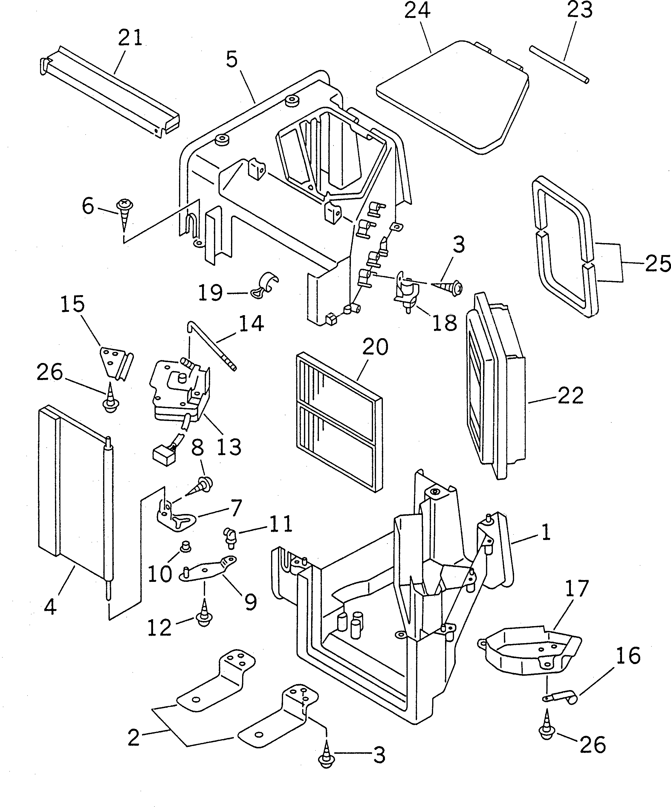 Excavators Komatsu / PC200LC-6 S/N 80001-UP (Overseas Version)(pc200l2c) / FILTER BOX ASS