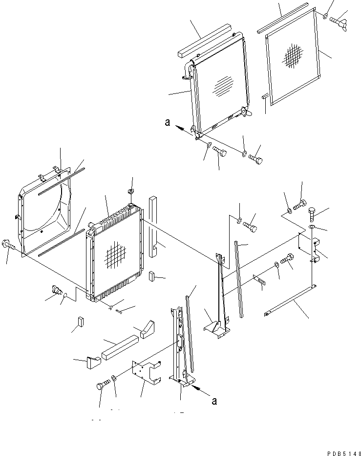 Excavators Komatsu / PC200LC-6 S/N 80001-UP(pc200l2r) / COOLING (RADIATOR) (WITH AIR CONDITIONER)(#94999-96513)(060030 : C0100-01A7A)