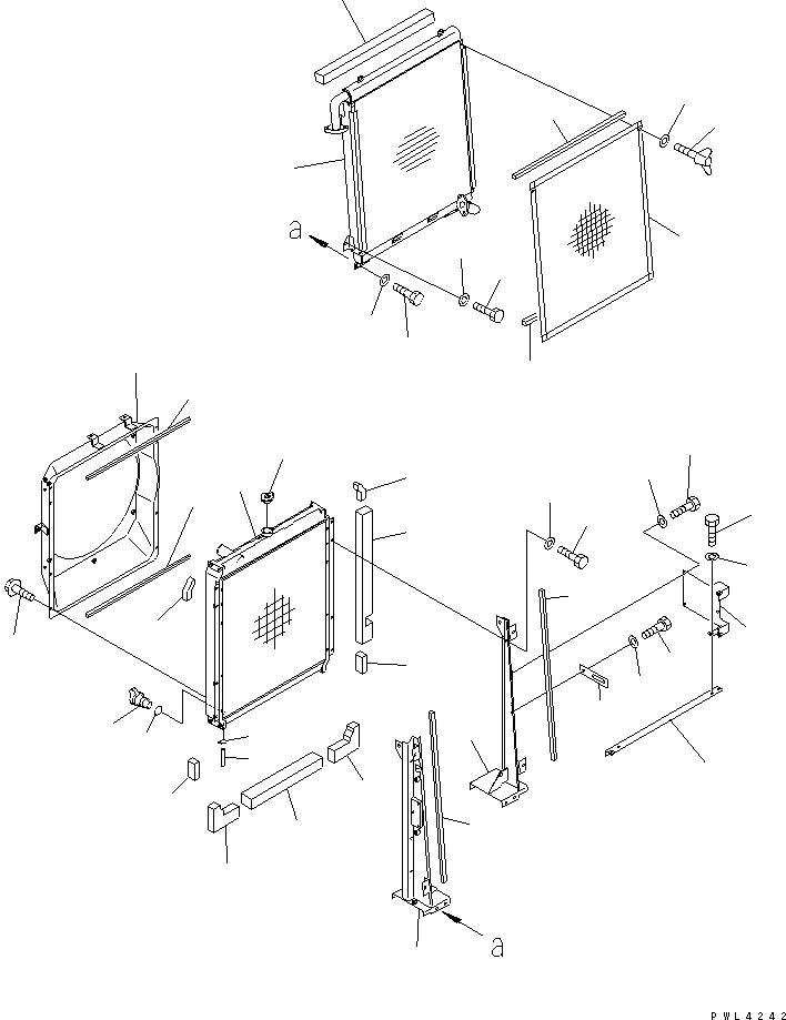 Excavators Komatsu / PC200LC-6 S/N 80001-UP(pc200l2r) / COOLING (RADIATOR) (WITH AIR CONDITIONER)(#106006-)(060050 : C0100-01A7C)