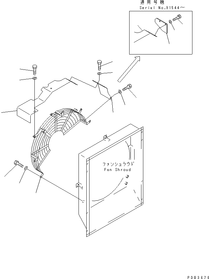 Excavators Komatsu / PC200LC-6 S/N 80001-UP(pc200l2r) / FAN GUARD(#90130-94998)(060130 : C0310-01A1)