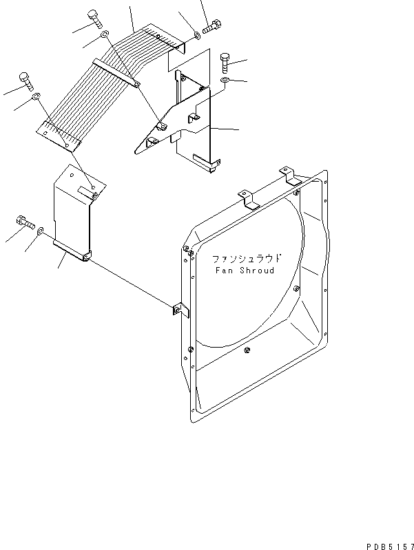 Excavators Komatsu / PC200LC-6 S/N 80001-UP(pc200l2r) / FAN GUARD (WITH AIR CONDITIONER)(#94999-96513)(060140 : C0310-01A3)