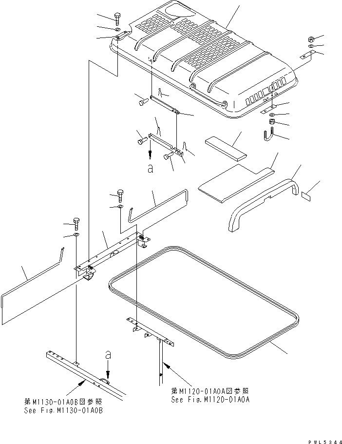Excavators Komatsu / PC200LC-6 S/N 80001-UP(pc200l2r) / HOOD(#106006-)(240040 : M1110-01A1D)