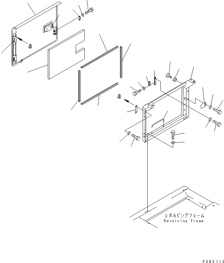 Excavators Komatsu / PC200LC-6 S/N 80001-UP(pc200l2r) / RIGHT SIDE DOOR (MACHINE CAB)(#94999-96513)(240230 : M1140-01A0A)